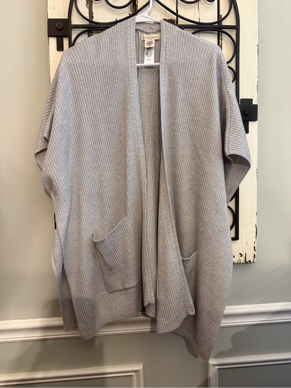 Happily Grey Open Front Cardigan Sweater